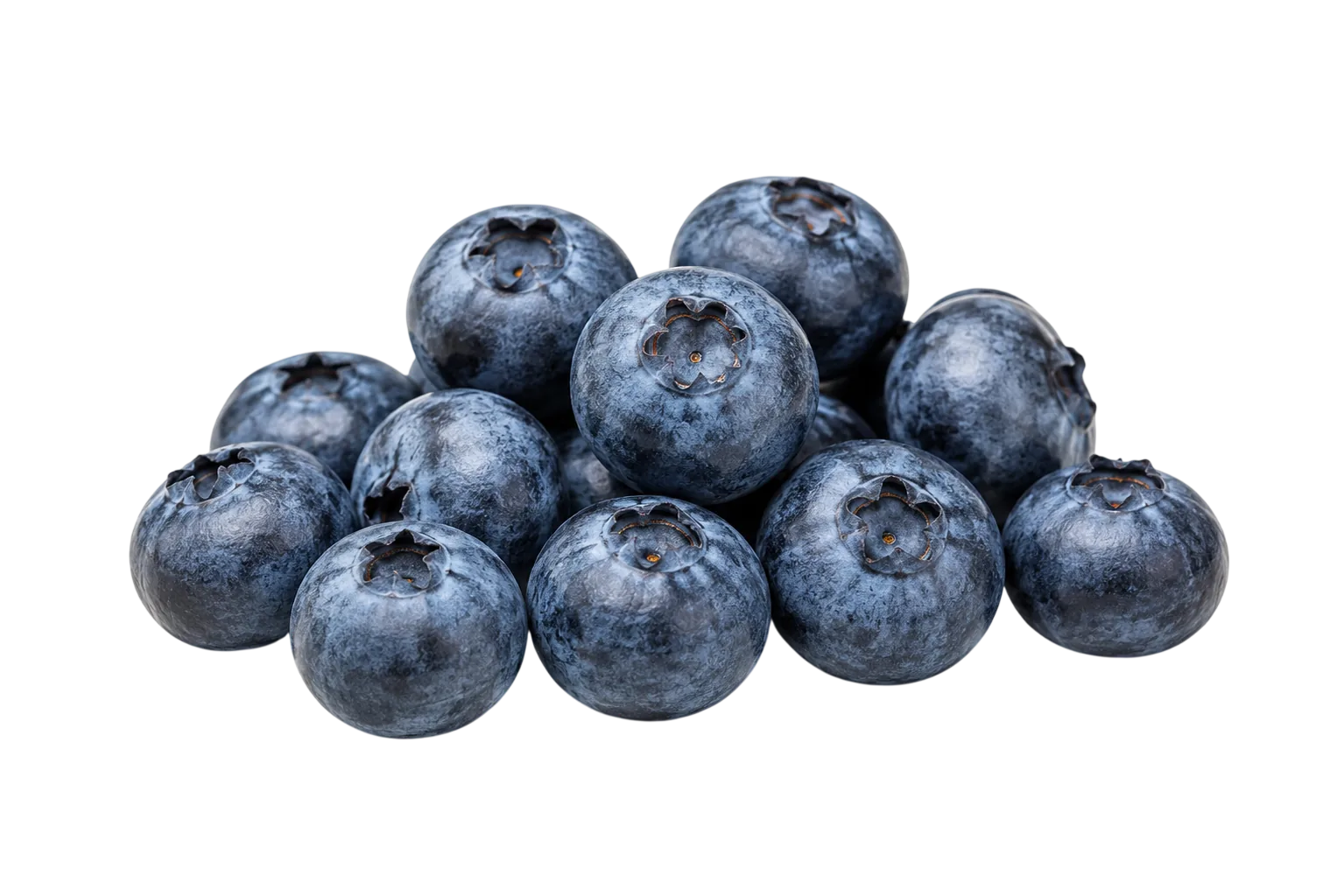 Fresh blueberries with transparent background